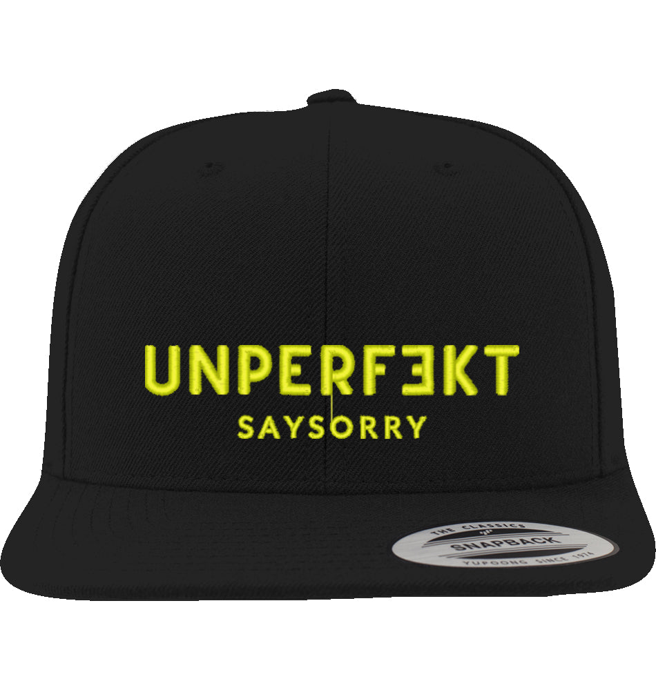 Snapback Cap »Unperfekt ist Neon« hochwertig bestickt