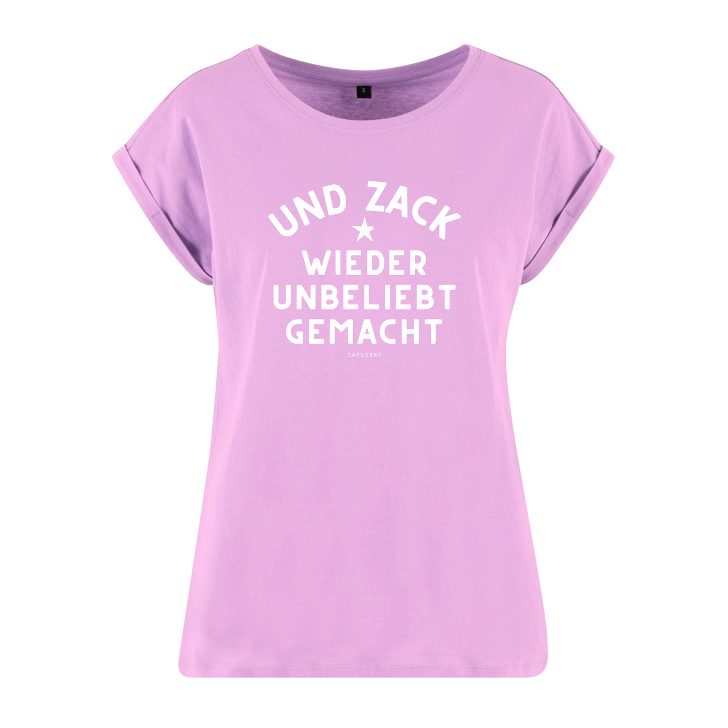 Organic Alle-Größen-Shirt weiss »Und Zack. Wieder unbeliebt gemacht.«