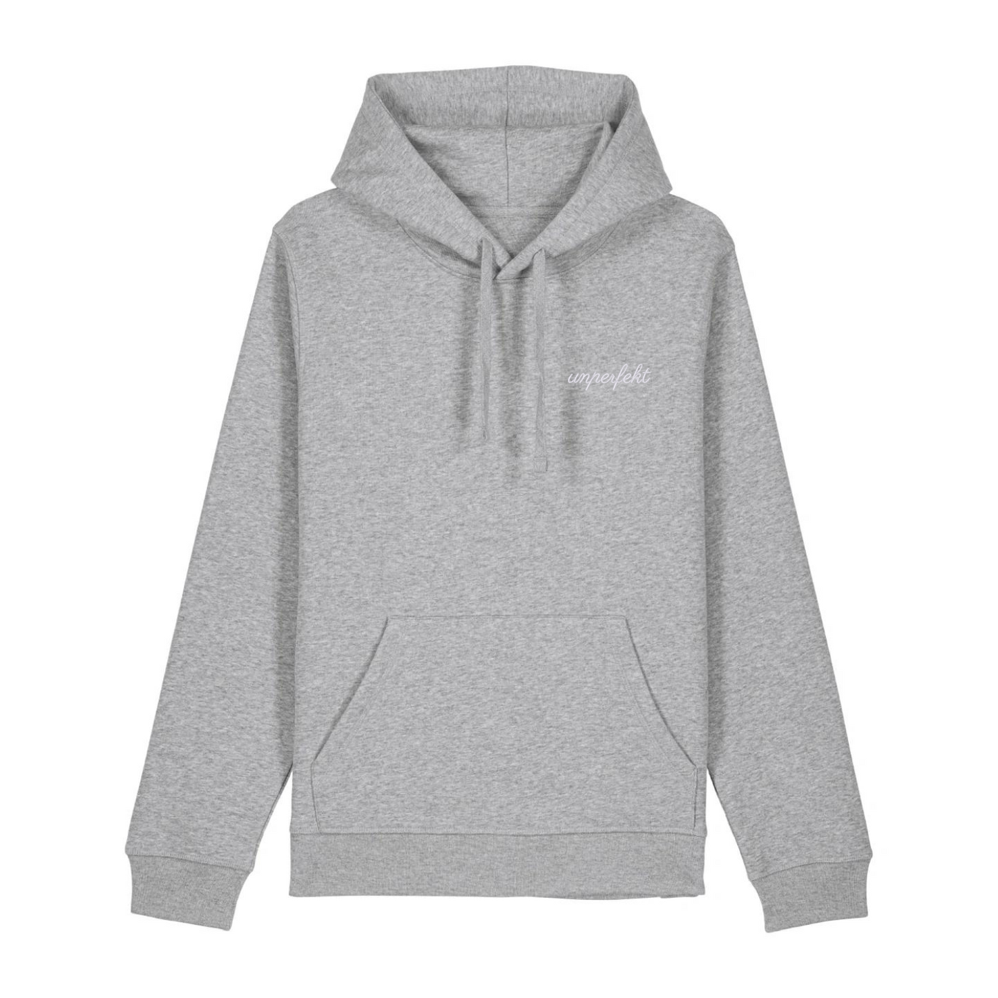 100% Organic unisex Hoodie in vielen Farben »Sollte Hätte Könnte Würde Machen« vorne bestickt & hinten bedruckt