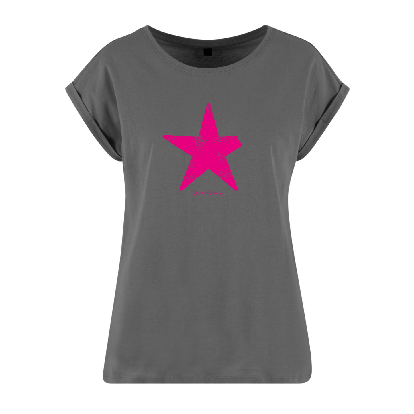 Organic Alle-Größen-Shirt »Unperfekt Stern Pink im Vintage-Look«