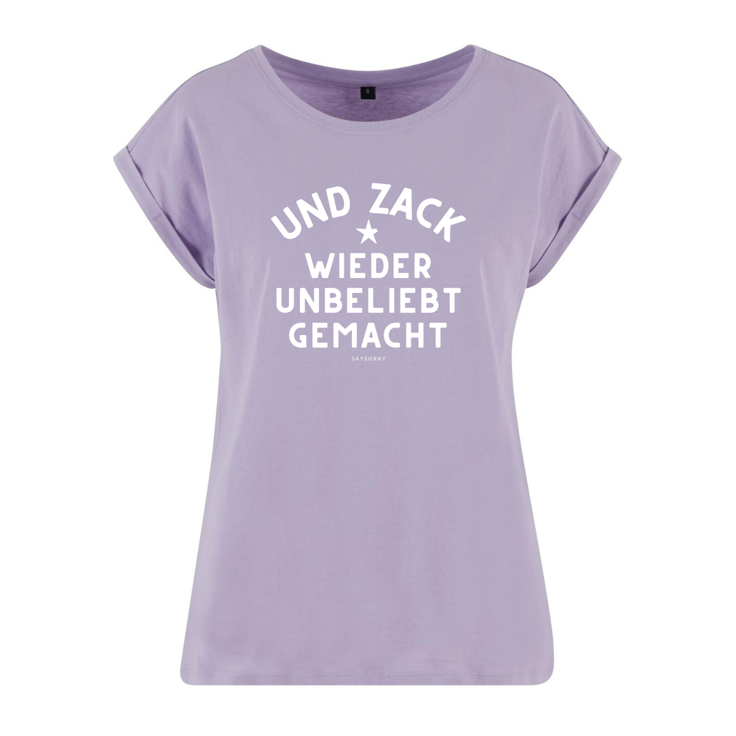 Organic Alle-Größen-Shirt weiss »Und Zack. Wieder unbeliebt gemacht.«