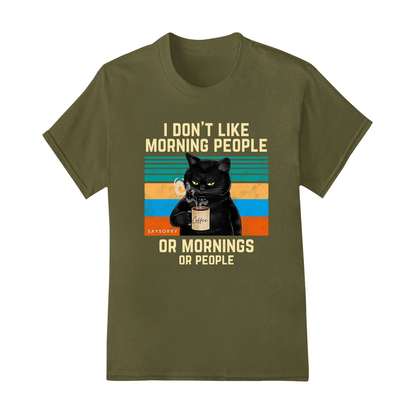 Klassisches Damen Shirt »I Don’t Like Morning People. And Mornings. And People.« 100% Organic