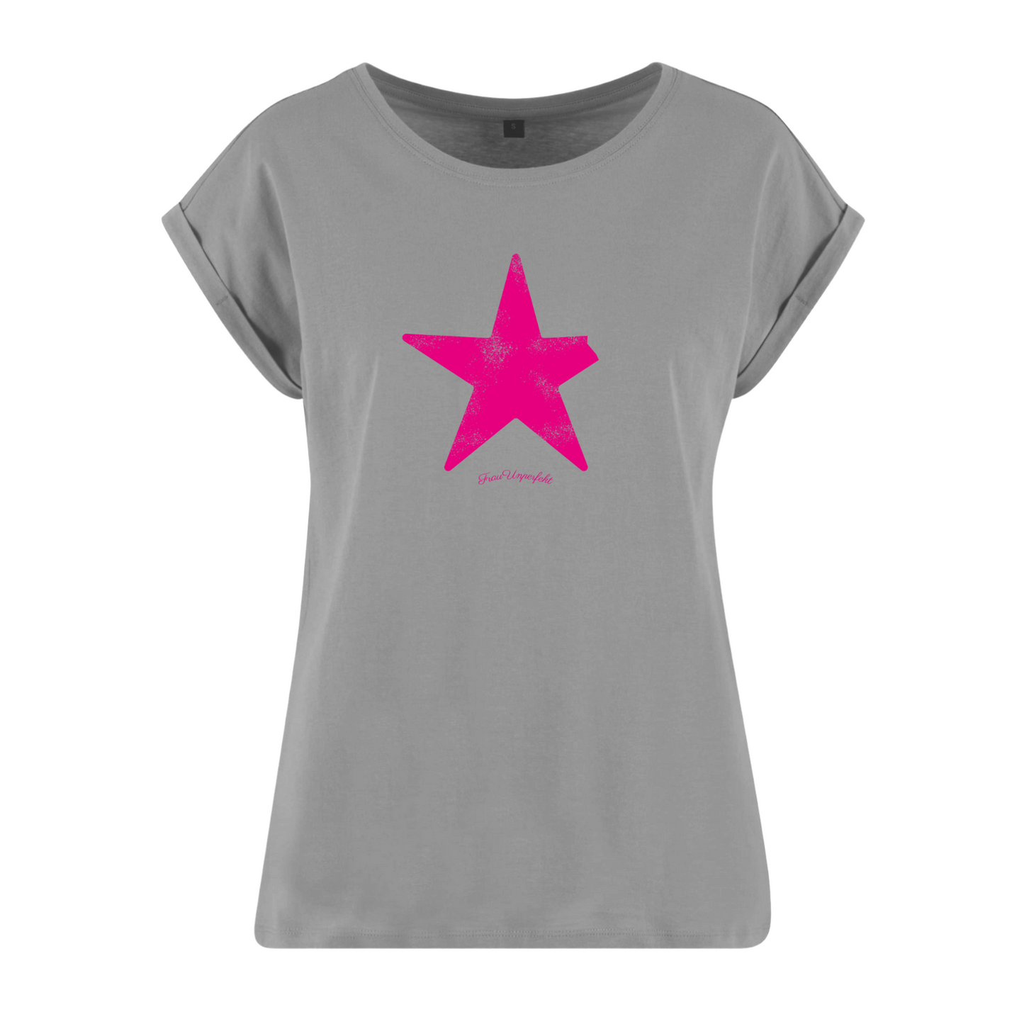 Organic Alle-Größen-Shirt »Unperfekt Stern Pink im Vintage-Look«