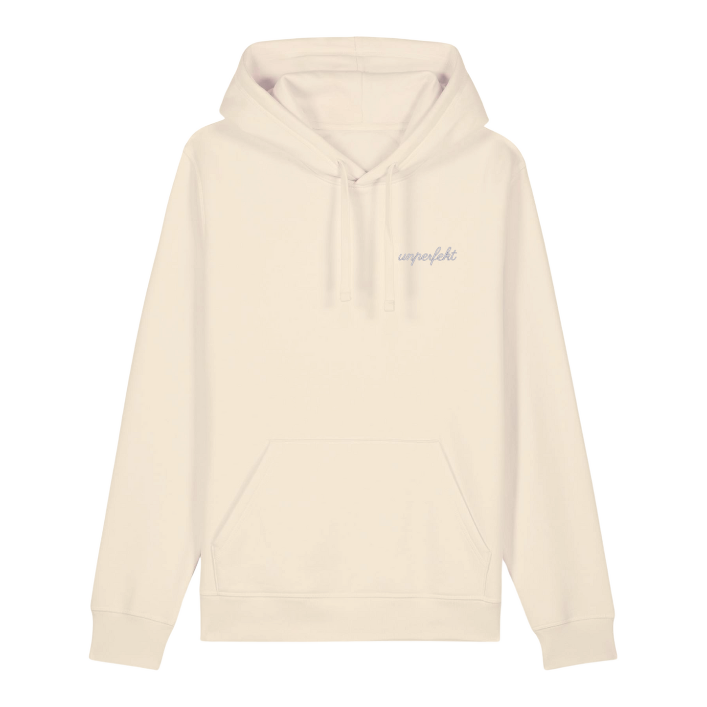 100% Organic unisex Hoodie in vielen Farben »Sollte Hätte Könnte Würde Machen« vorne bestickt & hinten bedruckt