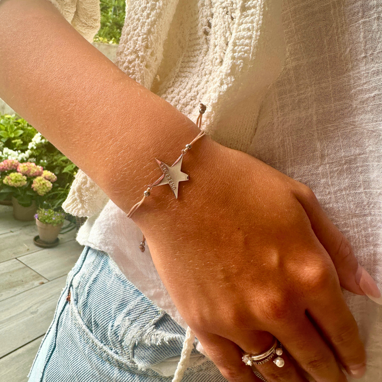 Armband »Dankbarkeit« in Alt-Rosa mit abgebrochenem Stern