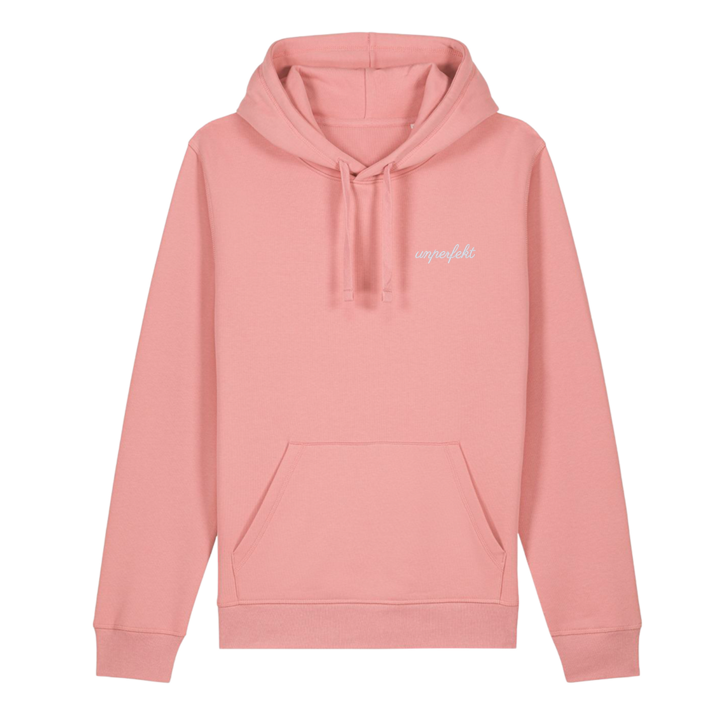 100% Organic unisex Hoodie in vielen Farben »Sollte Hätte Könnte Würde Machen« vorne bestickt & hinten bedruckt