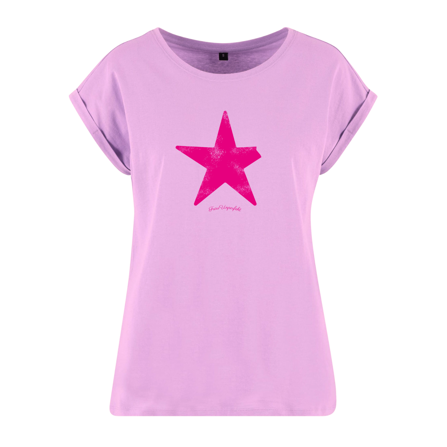 Organic Alle-Größen-Shirt »Unperfekt Stern Pink im Vintage-Look«