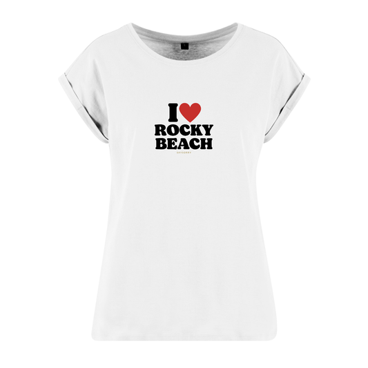 Organic Figurschmeichler-Shirt »I Love Rocky Beach«