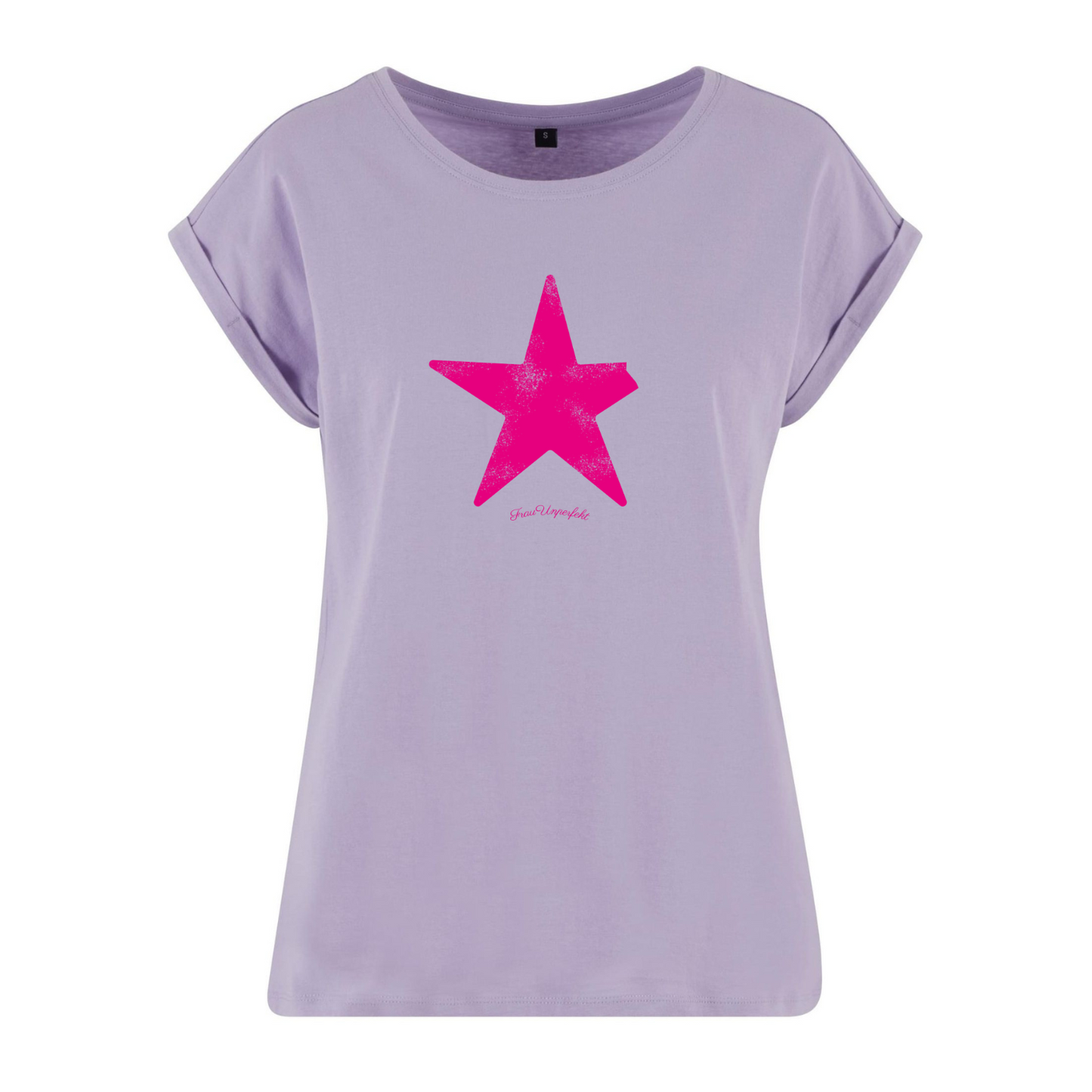 Organic Alle-Größen-Shirt »Unperfekt Stern Pink im Vintage-Look«