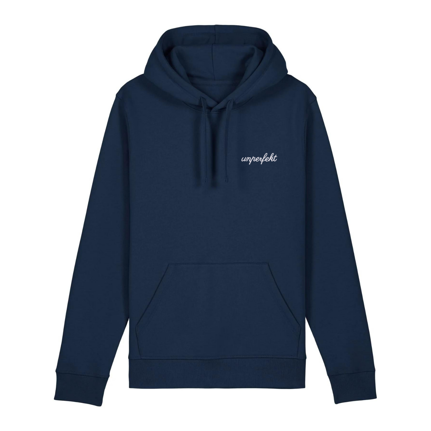 100% Organic unisex Hoodie in vielen Farben »Sollte Hätte Könnte Würde Machen« vorne bestickt & hinten bedruckt