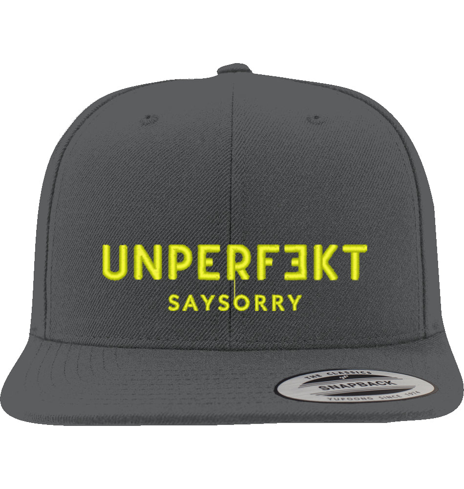 Snapback Cap »Unperfekt ist Neon« hochwertig bestickt