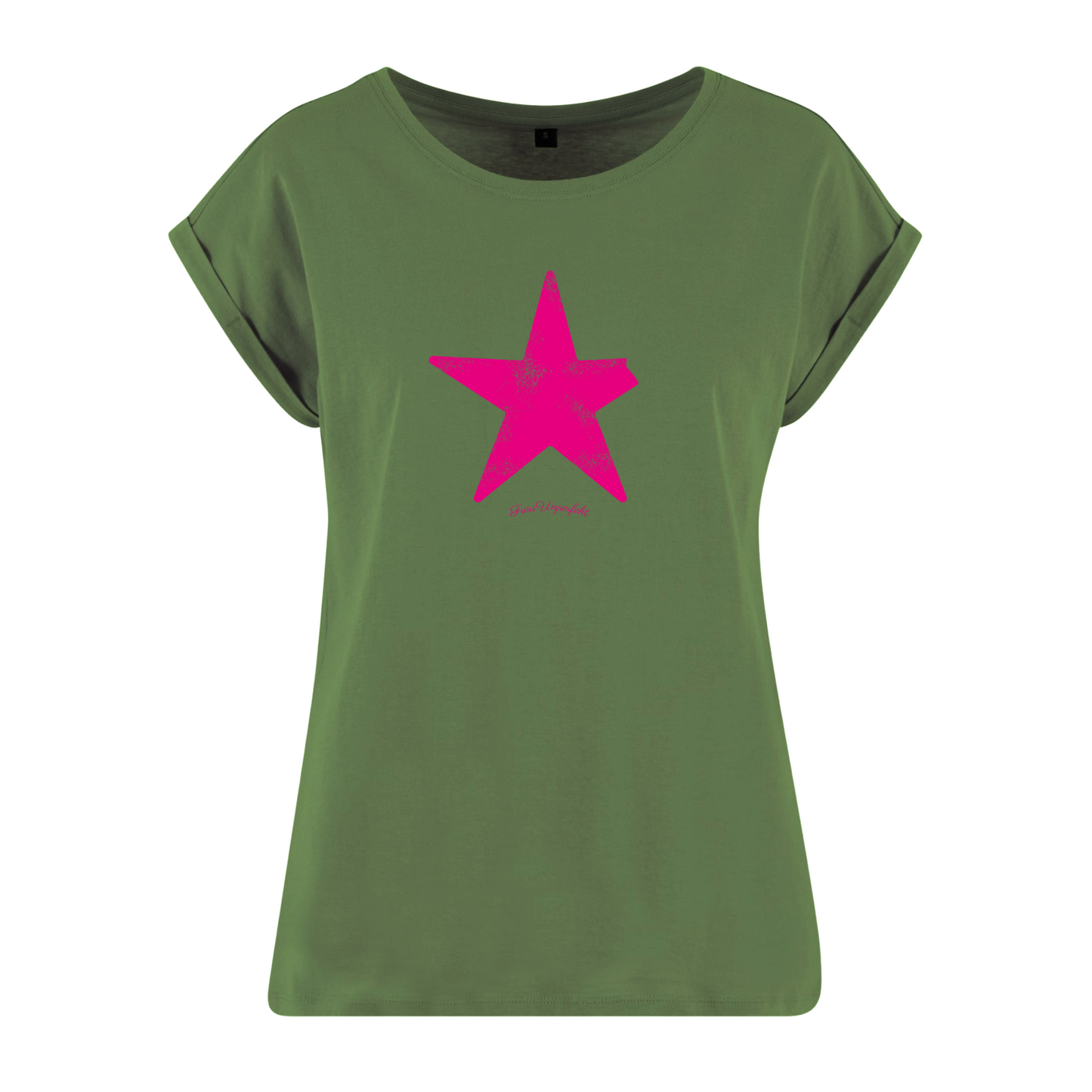 Organic Alle-Größen-Shirt »Unperfekt Stern Pink im Vintage-Look«