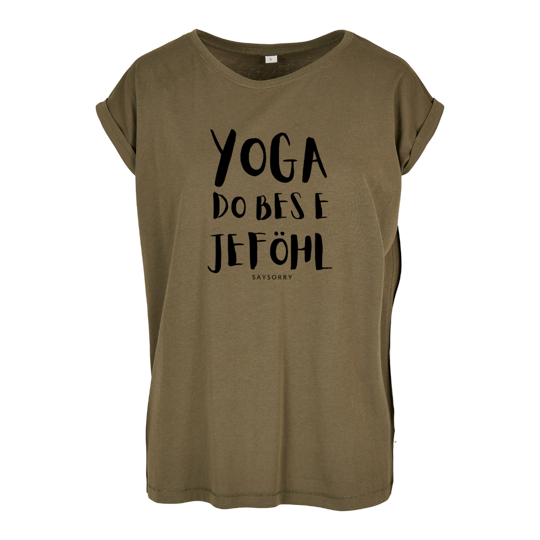 Organic Alle-Größen-Shirt weiss »Yoga Do Bes E Jeföhl«