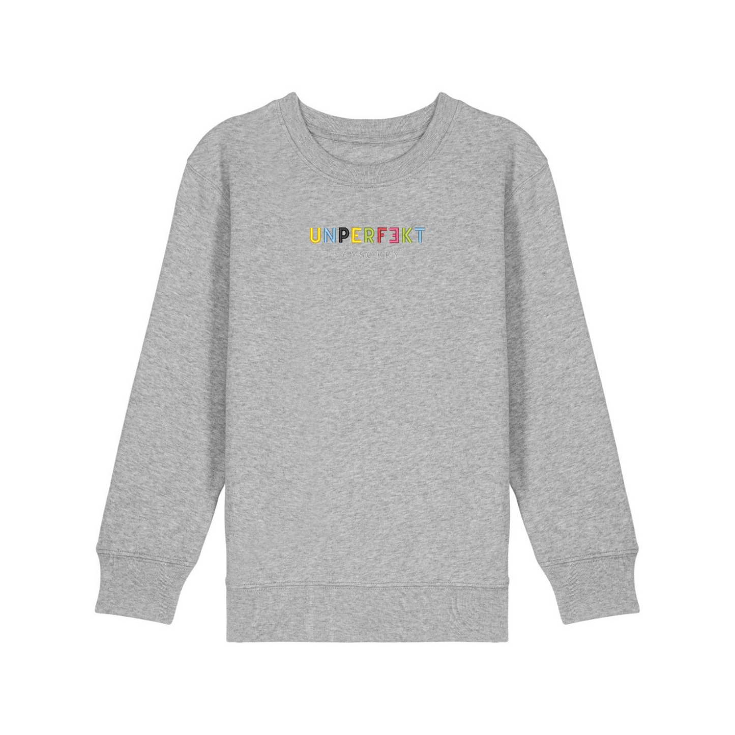 100% Organic unisex Kids Sweater »Unperfekt ist bunt« hochwertig bestickt