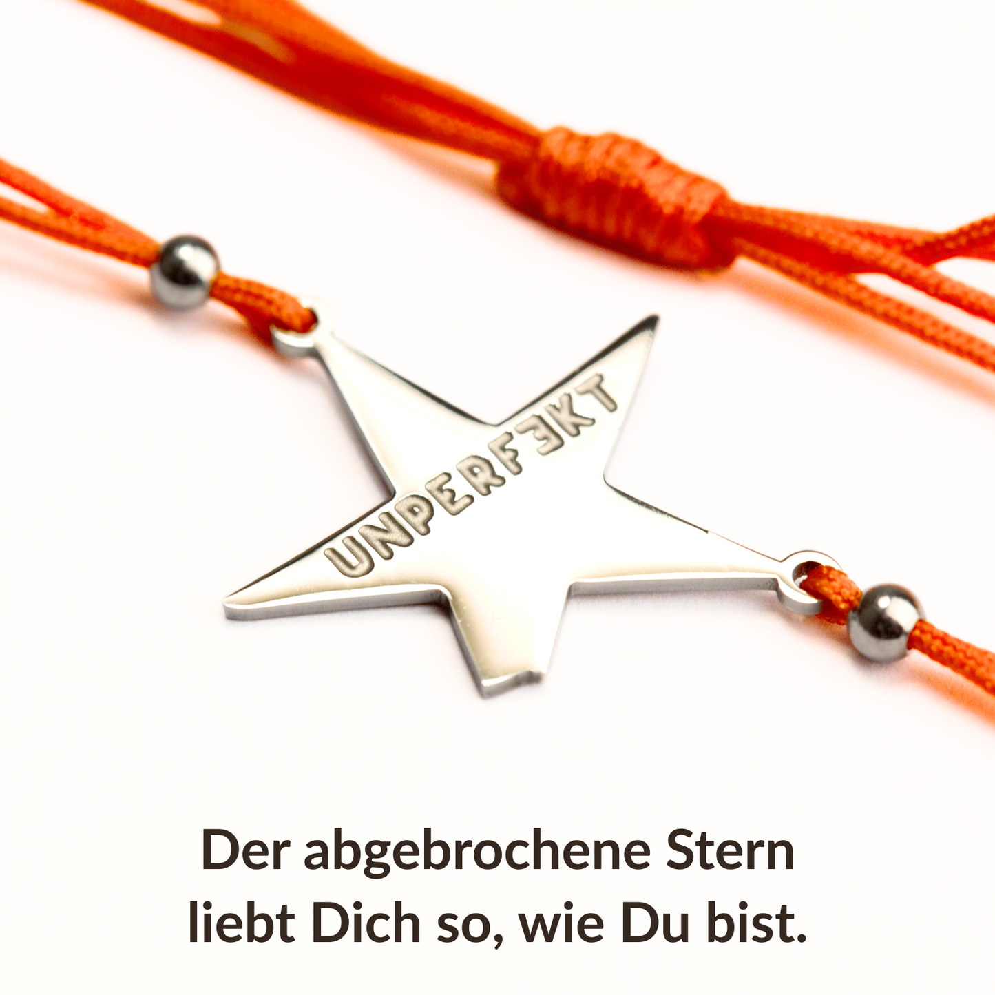 Armband »Lebensfreude« in Orange mit abgebrochenem Stern