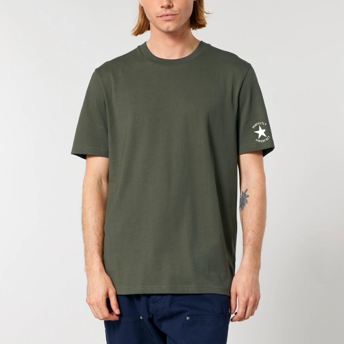 100% Organic Herren Shirt »Perfectly Imperfect« klein am Ärmel bedruckt