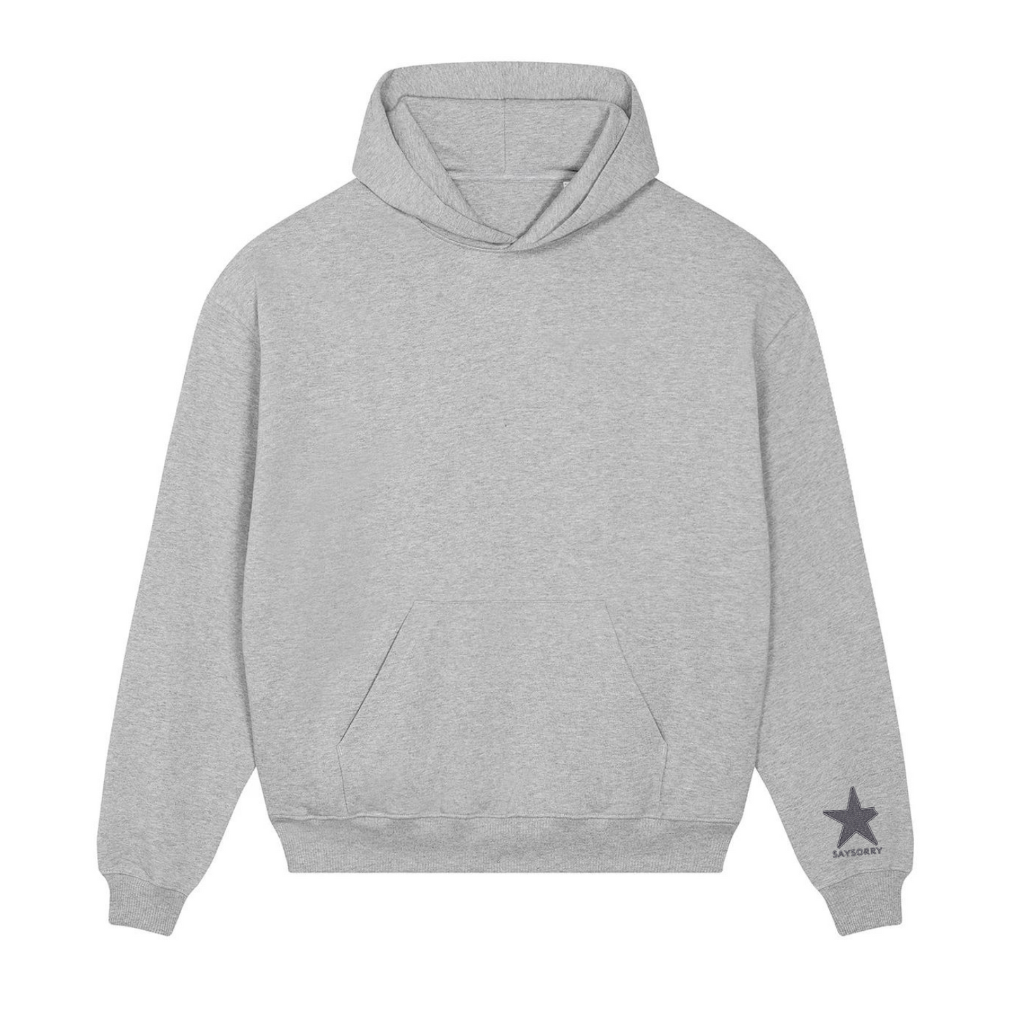 Heavy Raw Cotton Hoodie 100% Organic Unisex »Der unperfekte Smiley«