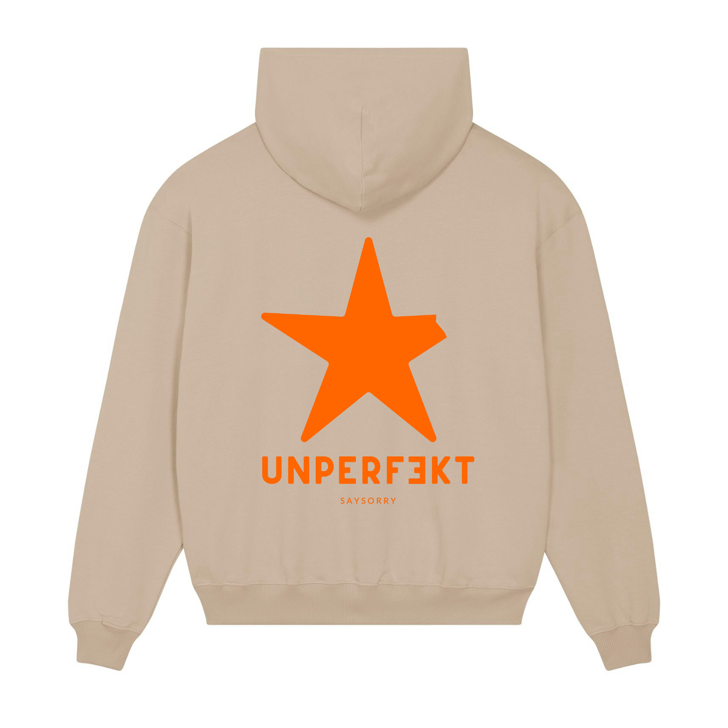 Heavy Raw Cotton Hoodie: Limited Edition 100% Organic Unisex »Unperfekt Neon«