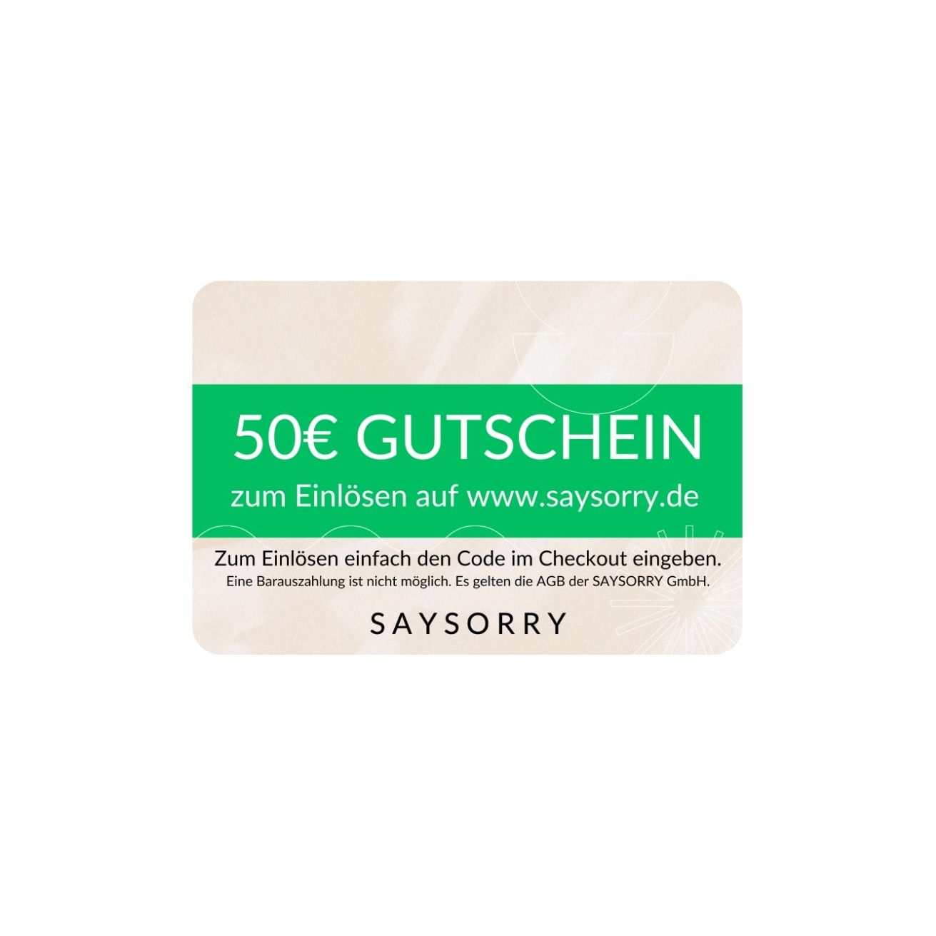 SAYSORRY Geschenkgutschein