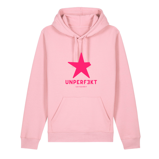 Organic unisex Hoodie »unperfekt in Pink«