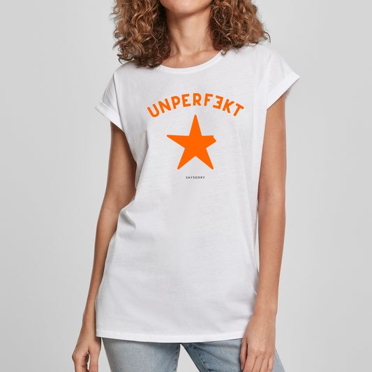 Organic Alle-Größen-Shirt »Unperfekt Stern in orange«