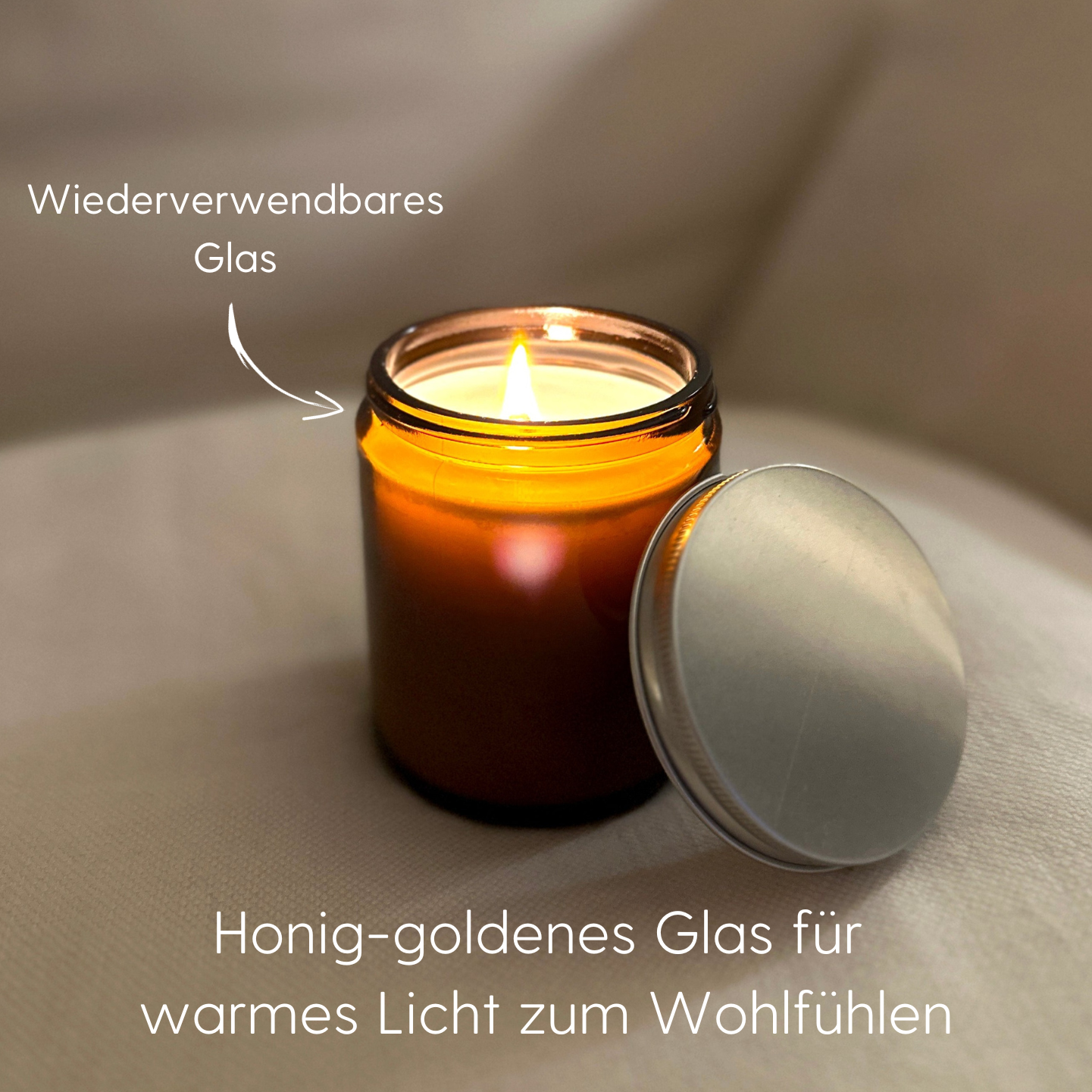 »Life happens for me, not to me.« handgegossene Affirmations-Duftkerze in Premium-Qualität