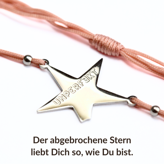 Armband »Dankbarkeit« in Alt-Rosa mit abgebrochenem Stern