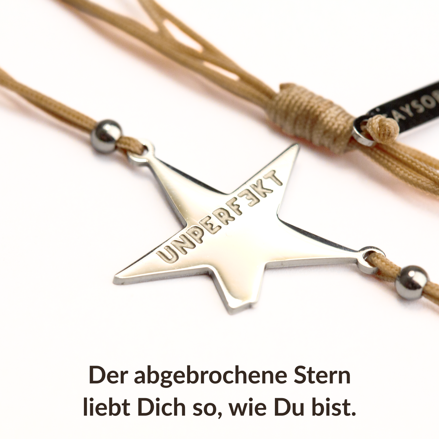 Armband »Mut« in Beige mit abgebrochenem Stern