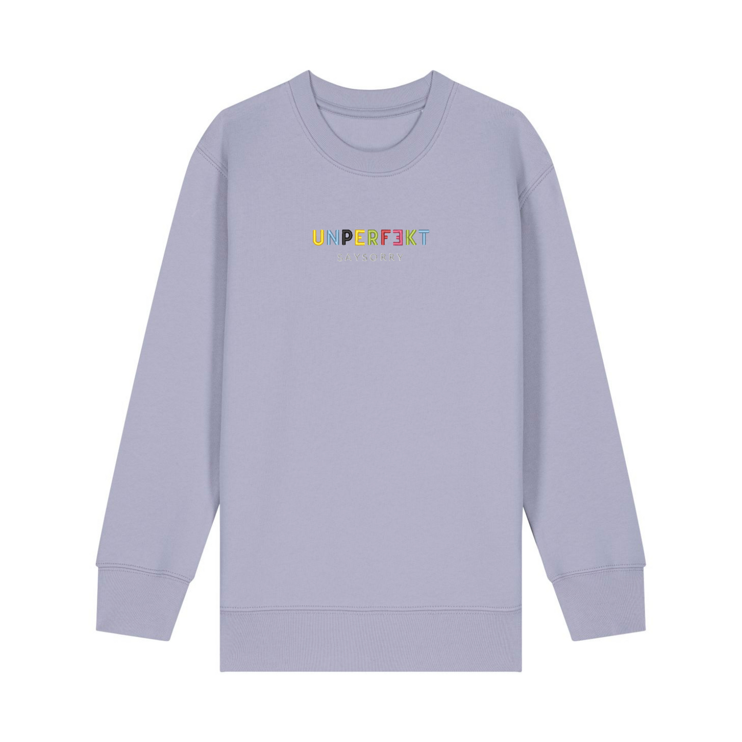 100% Organic unisex Kids Sweater »Unperfekt ist bunt« hochwertig bestickt