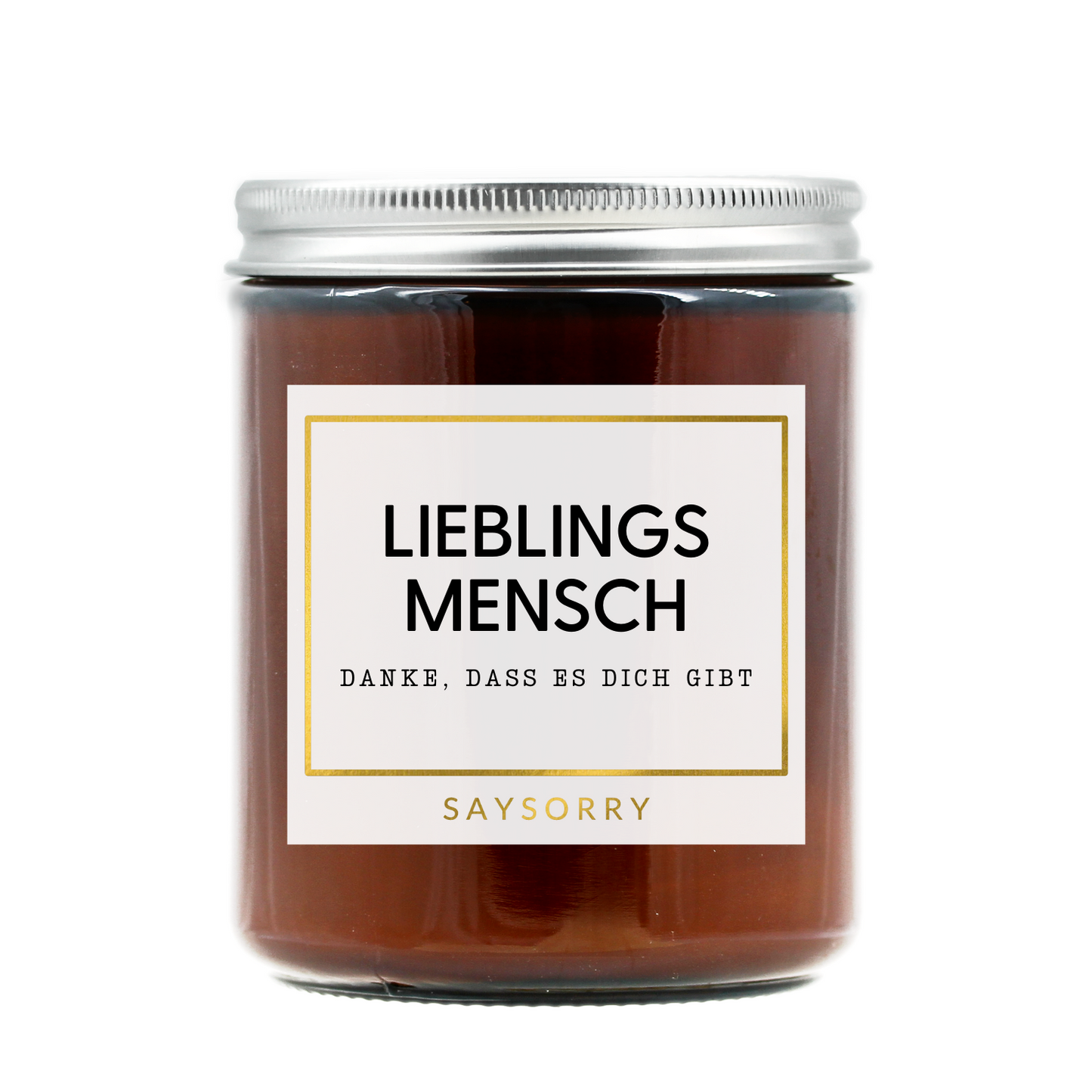 »Lieblingsmensch – danke dass es Dich gibt« handgegossene Affirmations-Duftkerze in edler Geschenkschachtel