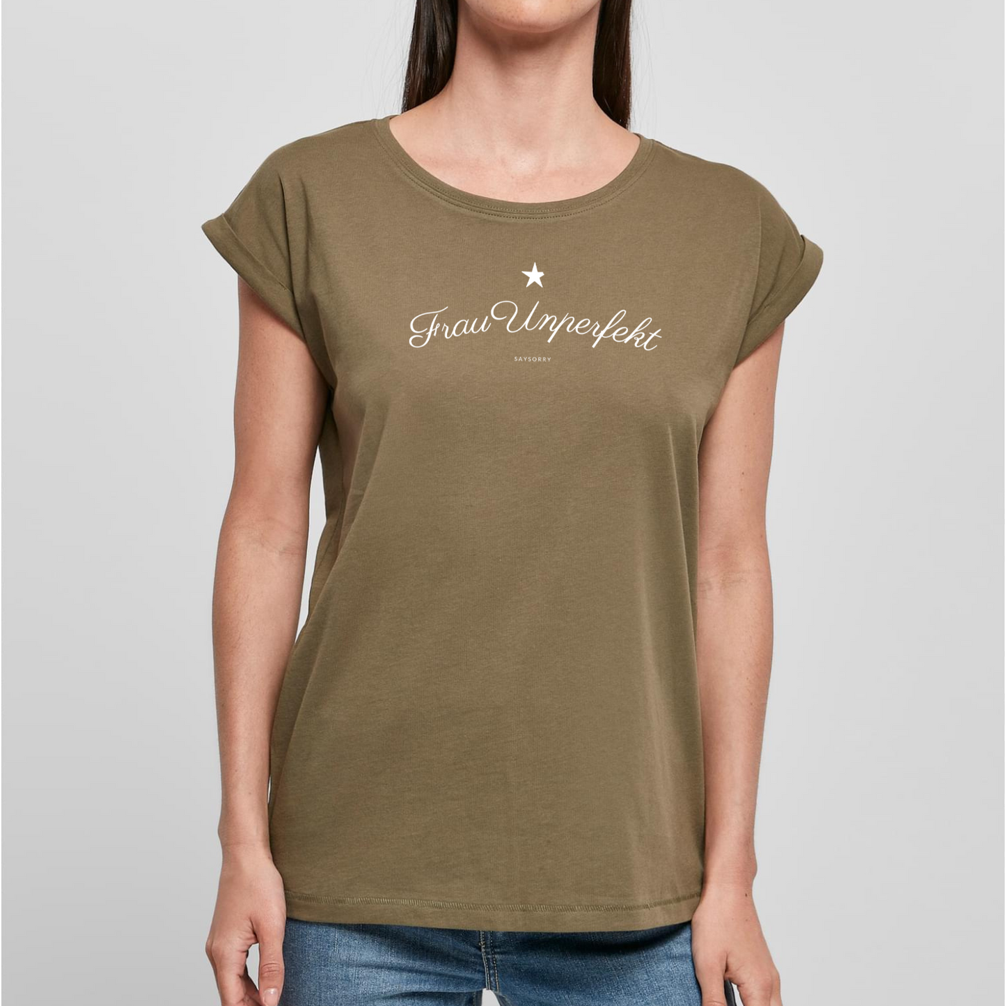 Organic Alle-Größen-Shirt »Frau Unperfekt mit dem abgebrochenen Stern«