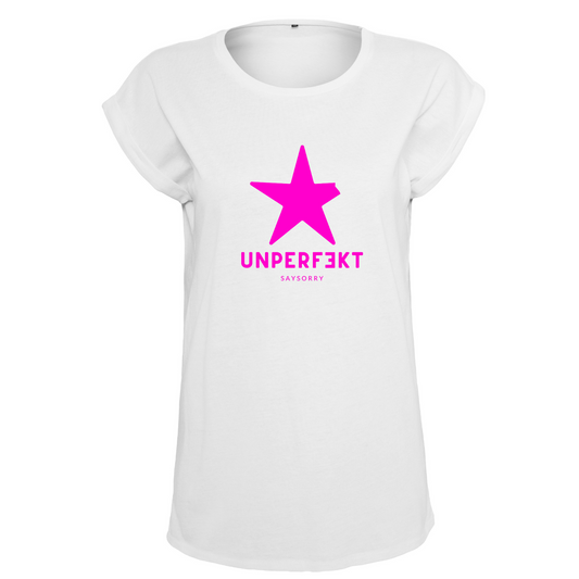 Organic Alle-Größen-Shirt »Unperfekt mit Stern in pink«