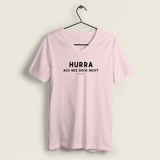 100% Organic V-Neck Damen Shirt »Hurra, ach nee doch nicht«