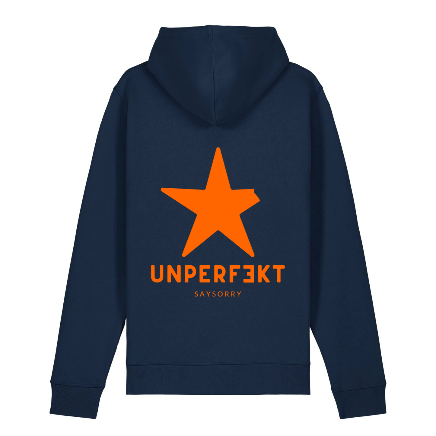 Special Edition organic unisex Hoodie »unperfekt in Neon« hochwertig bestickt