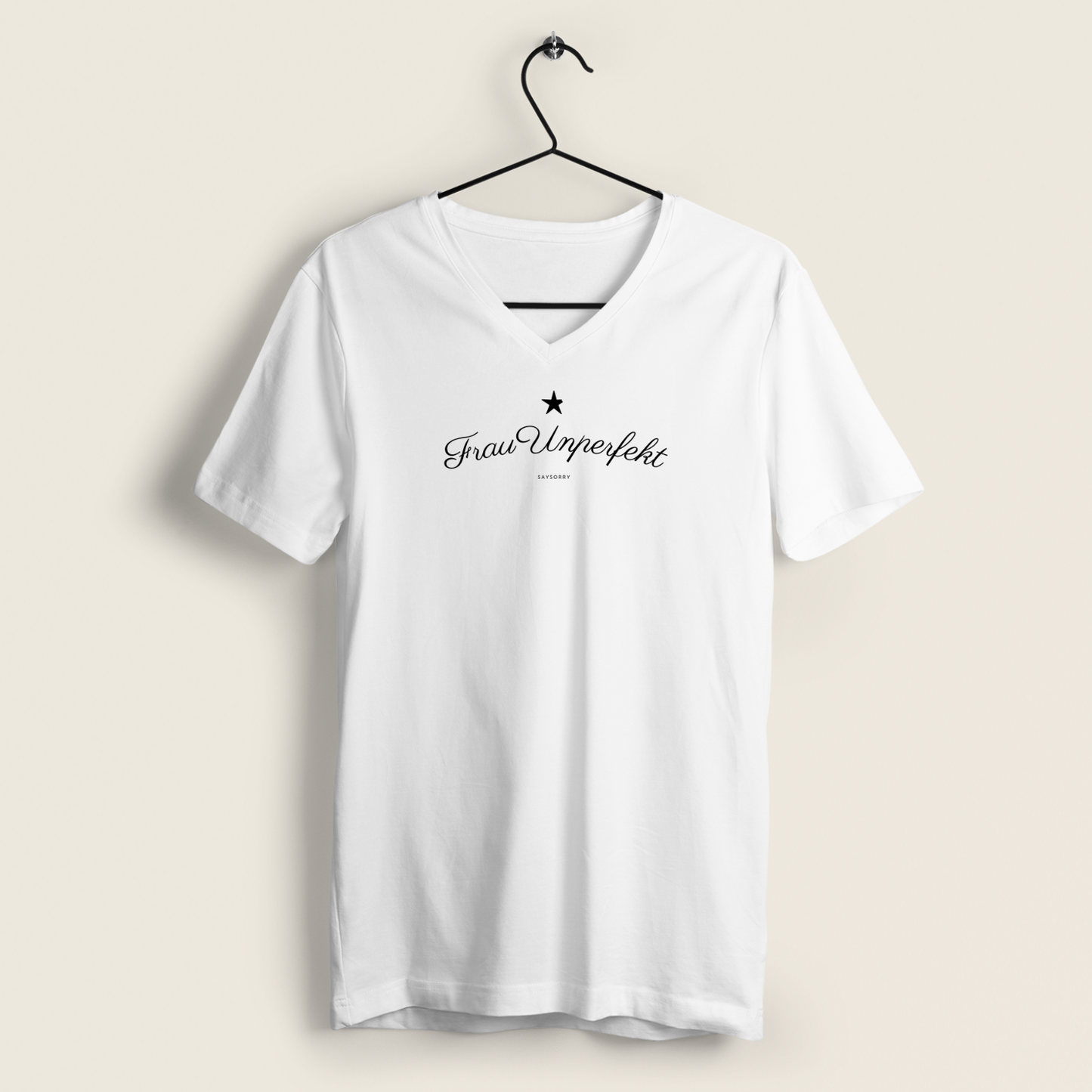 100% Organic V-Neck Damen Shirt »Frau Unperfekt«