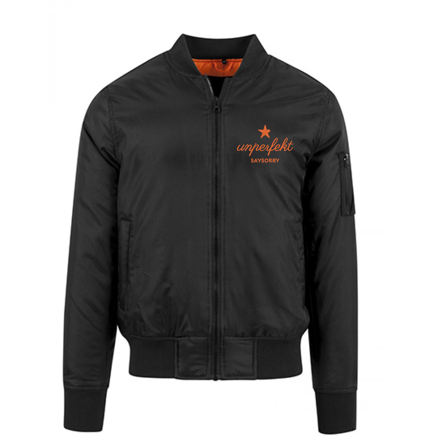 Classic Bomberjacket »Unperfekt in Red Pepper« hochwertig bestickt