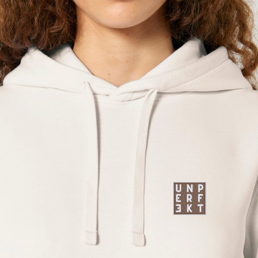 Organic unisex Hoodie in tollen Farben »Dezent Unperfekt« hochwertig bestickt
