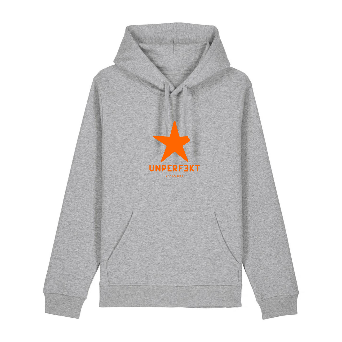 100% Organic unisex Hoodie in vielen Farben »unperfekt mit großem Stern«