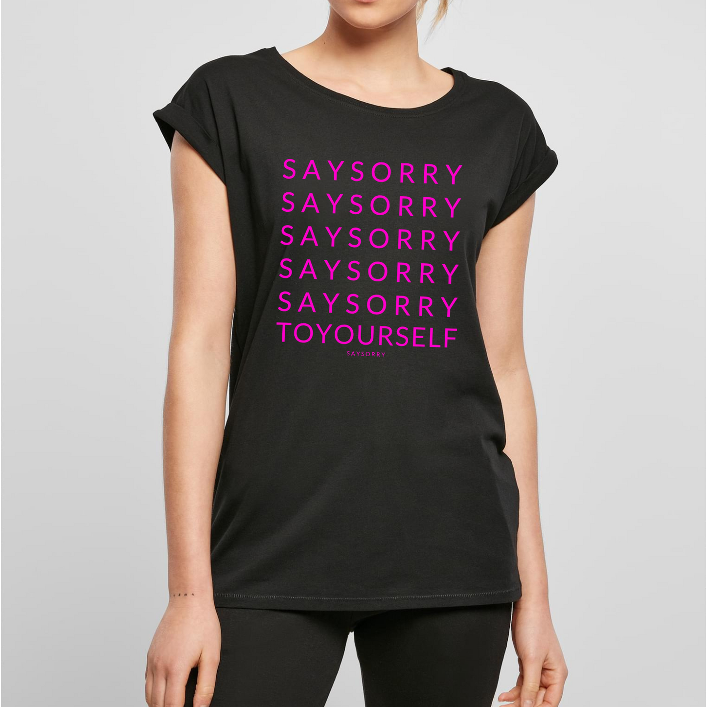 Organic Alle-Größen-Shirt »Say Sorry to Yourself«