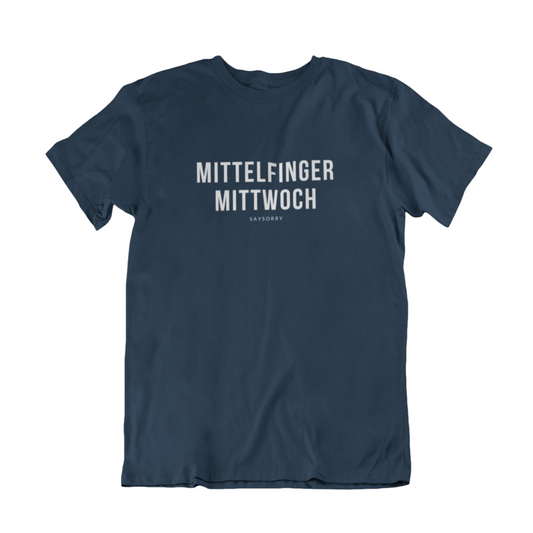 100% Organic Herren Shirt »Mittelfinger Mittwoch«