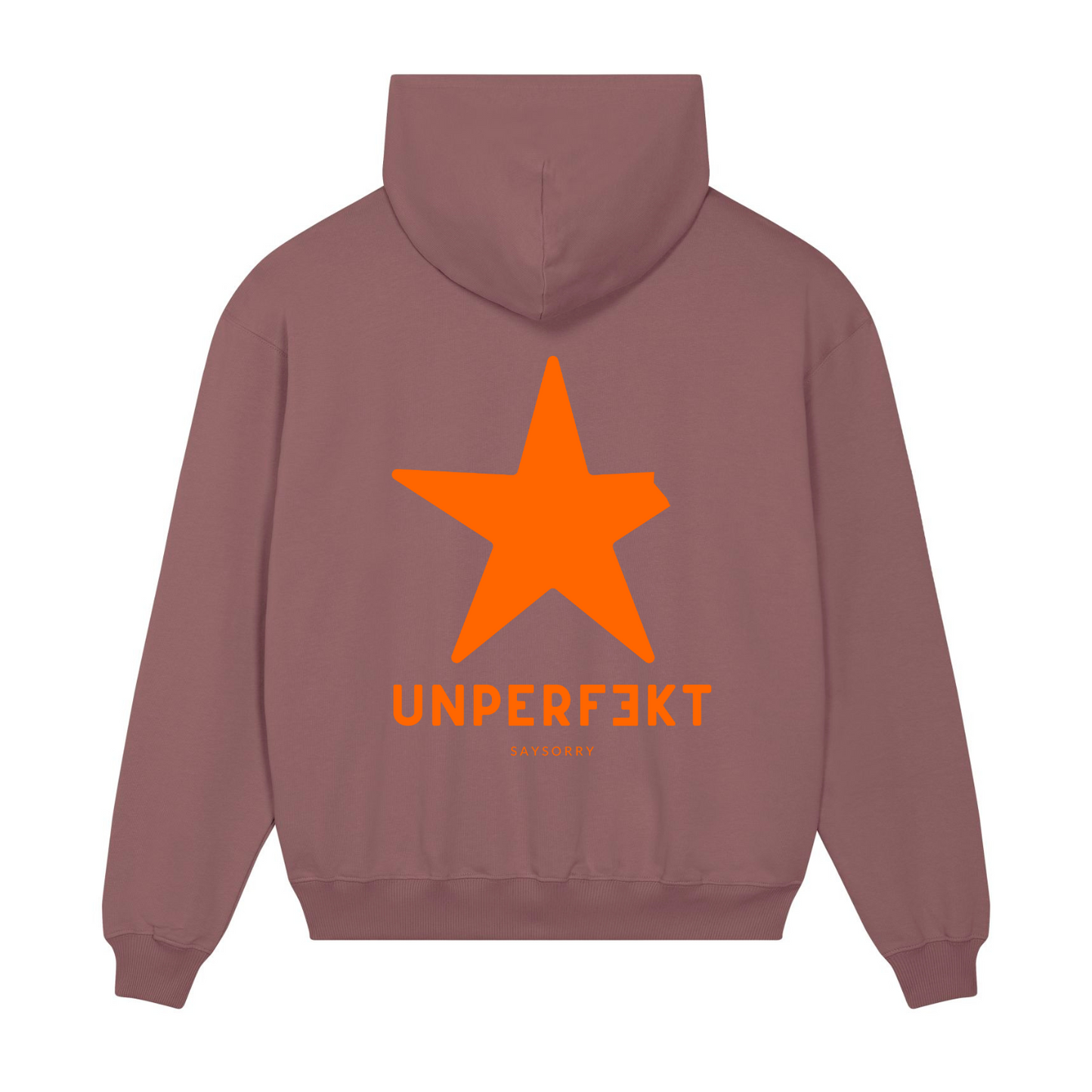 Heavy Raw Cotton Hoodie: Limited Edition 100% Organic Unisex »Unperfekt Neon«