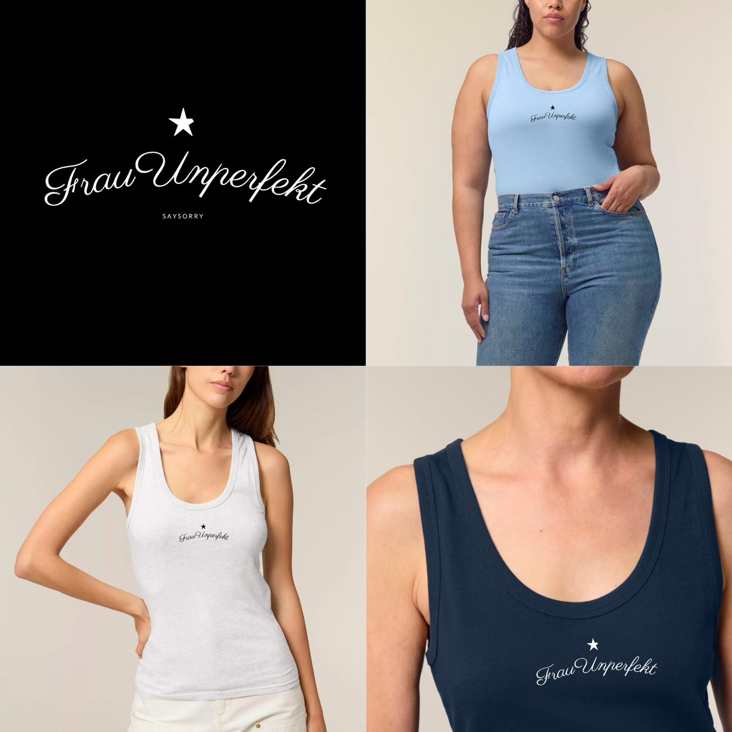 100% Organic Tanktop »Frau Unperfekt«