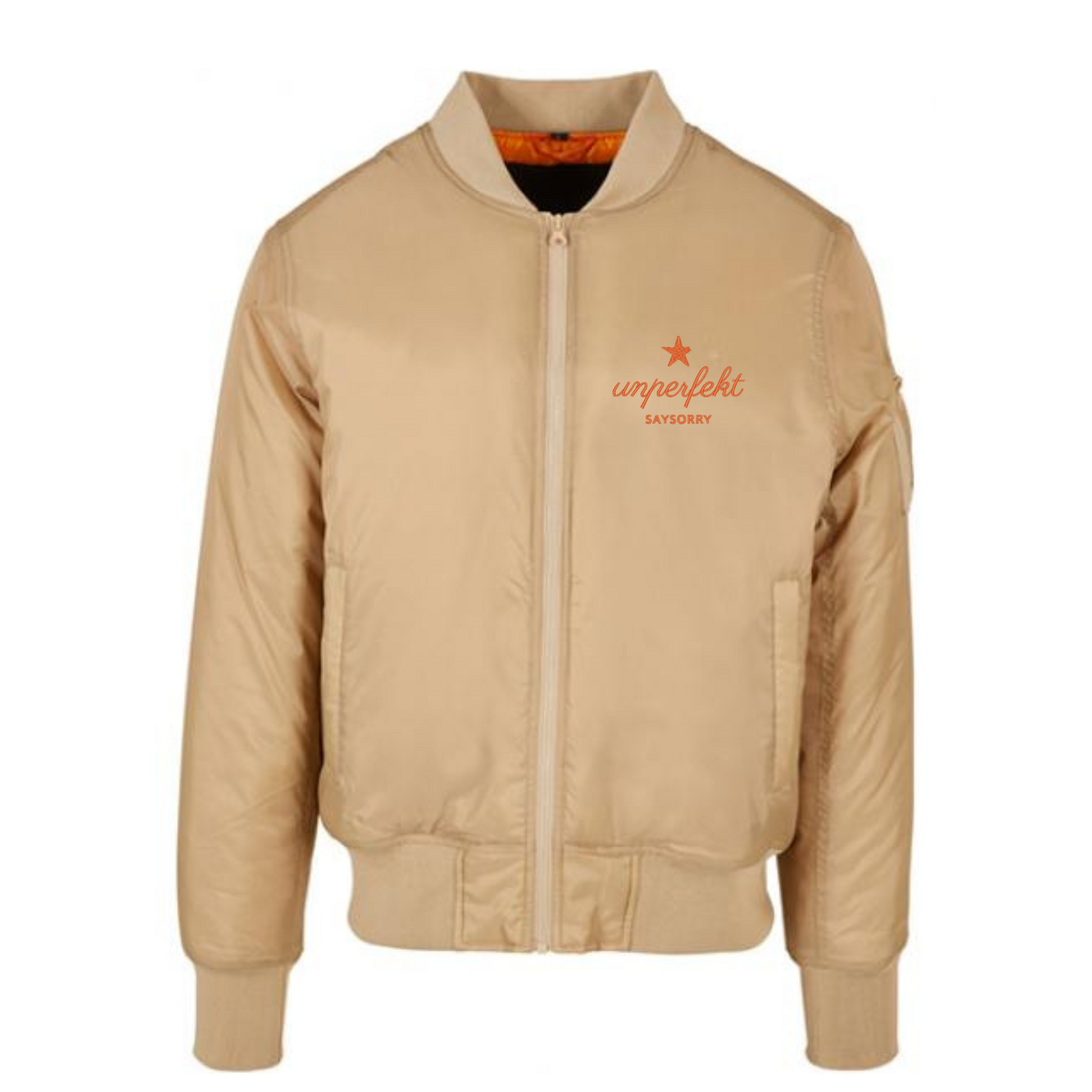 Classic Bomberjacket »Unperfekt in Red Pepper« hochwertig bestickt