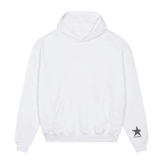 Heavy Raw Cotton Hoodie 100% Organic Unisex »Der unperfekte Smiley«