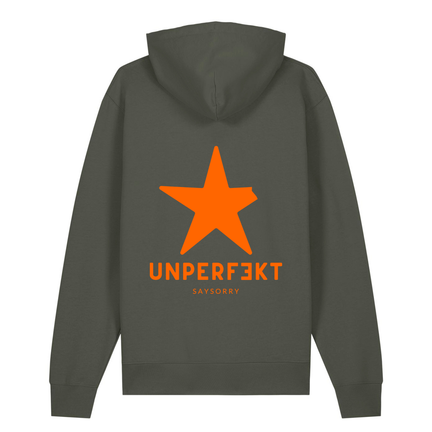 Special Edition organic unisex Hoodie »unperfekt in Neon« hochwertig bestickt
