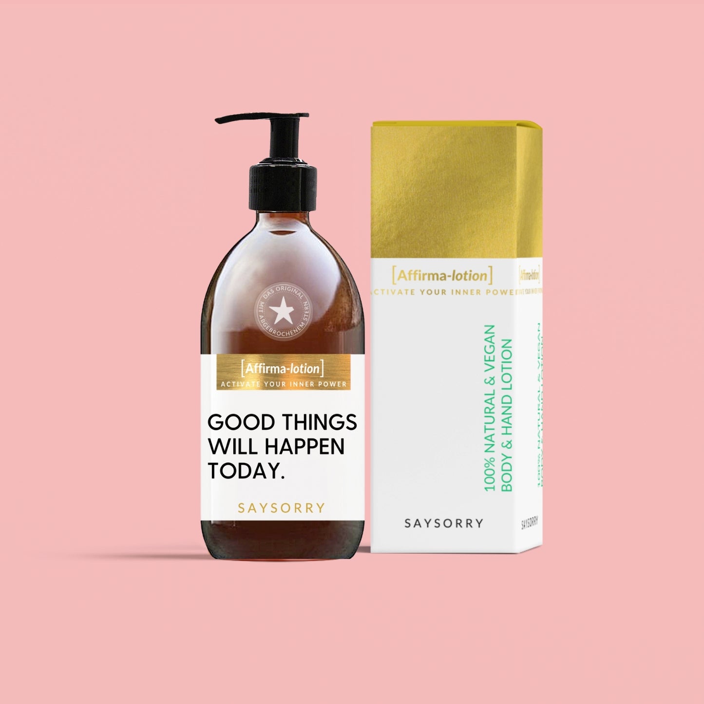 Sandelholz Premium Waschlotion »Good Things will Happen Today«