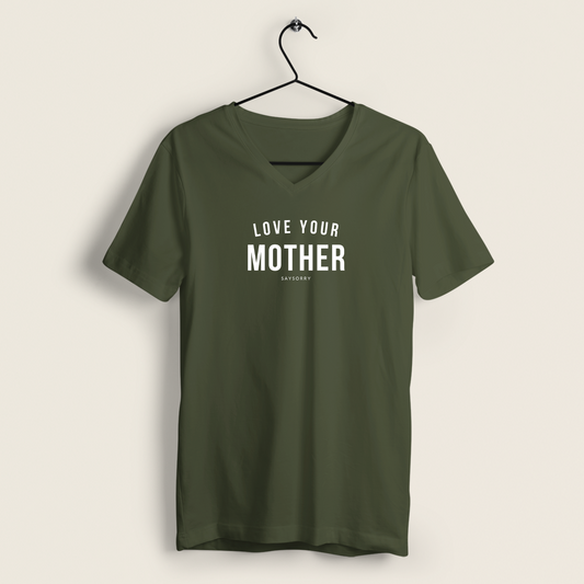 100% Organic V-Neck Damen Shirt »Love Your Mother«
