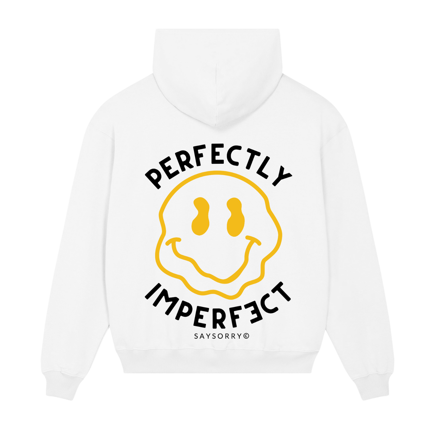 Heavy Raw Cotton Hoodie 100% Organic Unisex »Der unperfekte Smiley«