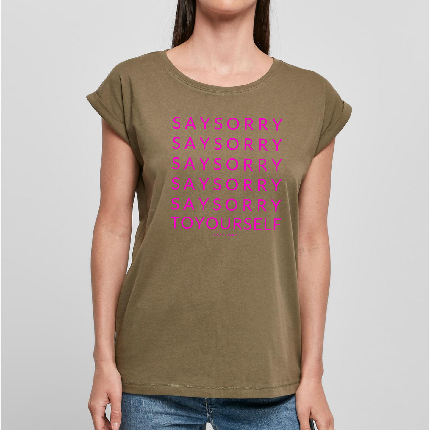 Organic Alle-Größen-Shirt »Say Sorry to Yourself«