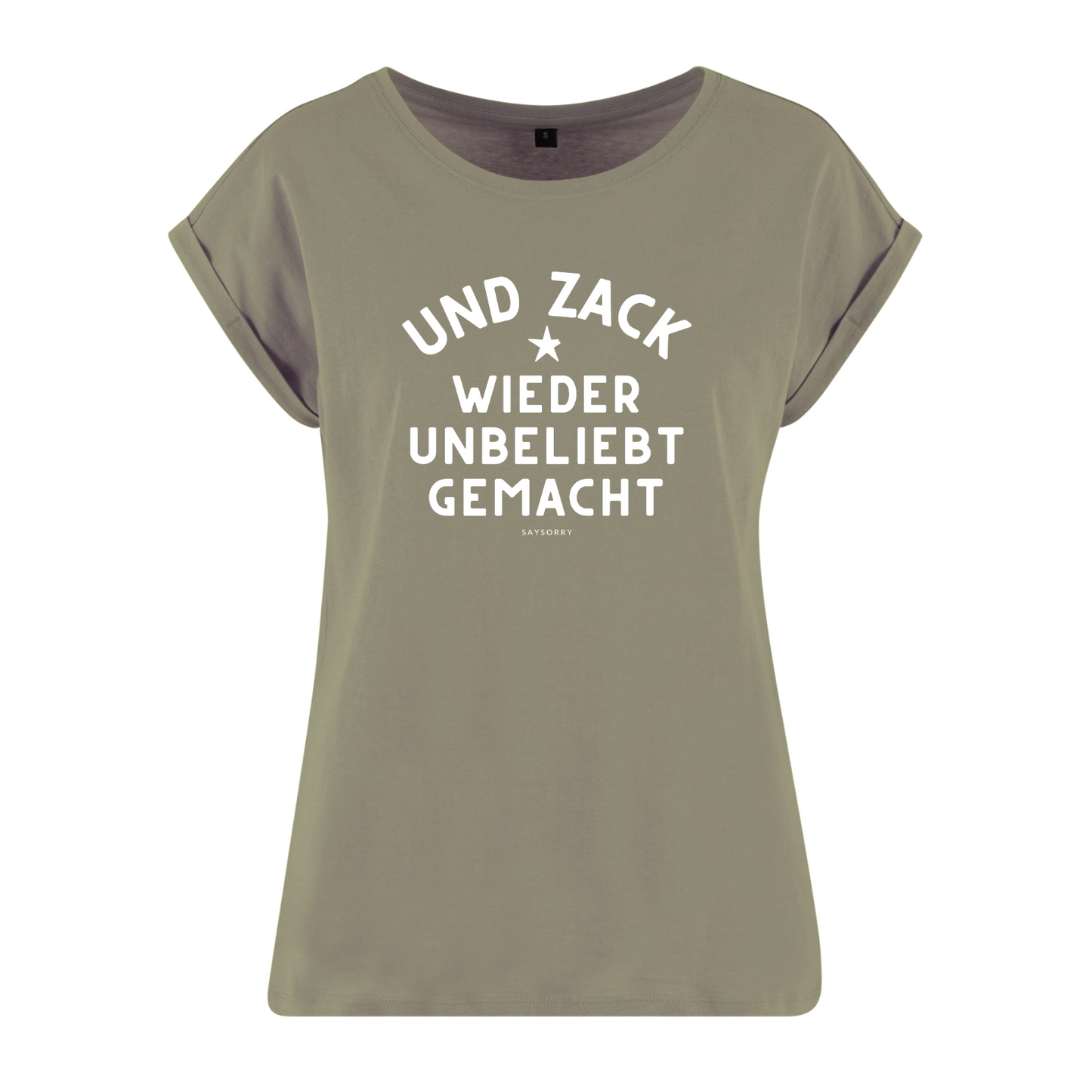 Organic Alle-Größen-Shirt weiss »Und Zack. Wieder unbeliebt gemacht.«